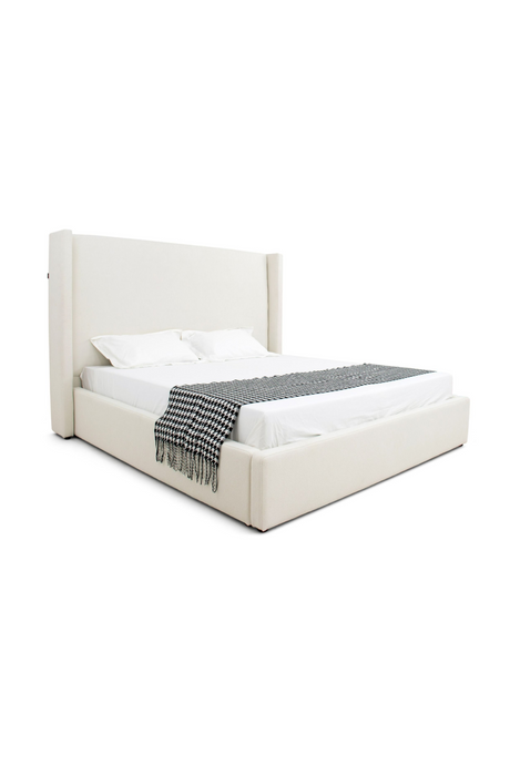 White Teddy Fabric Bed | OROA Modern Byrne | Oroa.com