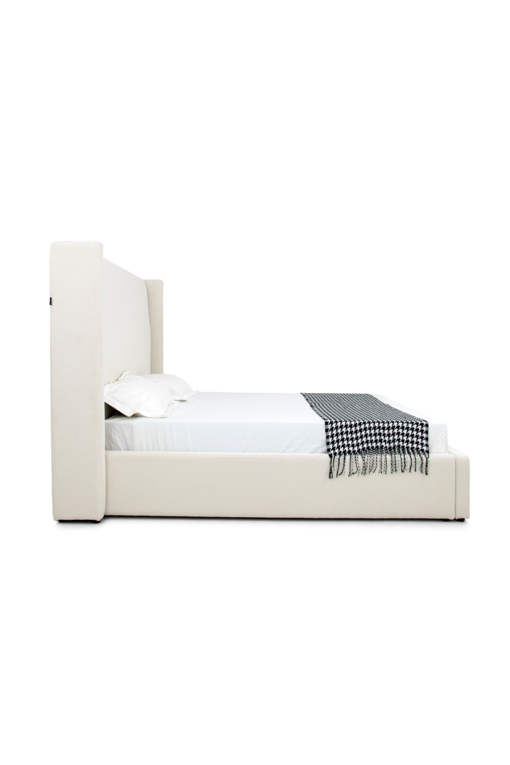 White Teddy Fabric Bed | OROA Modern Byrne | Oroa.com