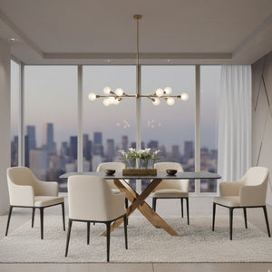   Textured Brown Glass Dining Table | Oroa.com