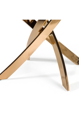 Textured Brown Glass Dining Table | OROA Modern Pyrite | Oroa.com