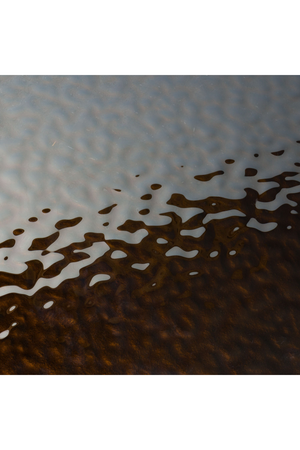 Textured Brown Glass Dining Table | OROA Modern Pyrite | Oroa.com