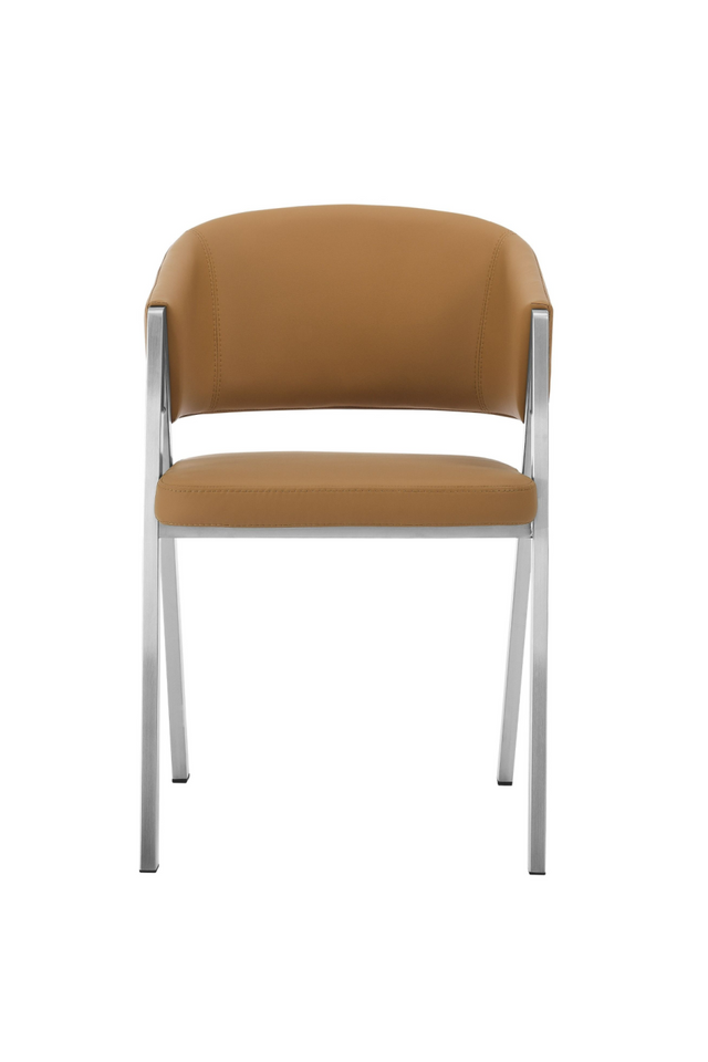 Curved Vegan Leather Dining Chairs (2) | OROA Modern Marcus | Oroa.com