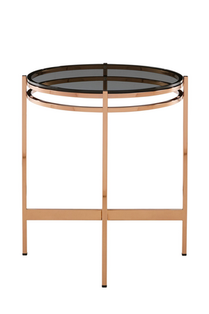 Smoked Glass Round End Table S | OROA Modern Bradford | Oroa.com
