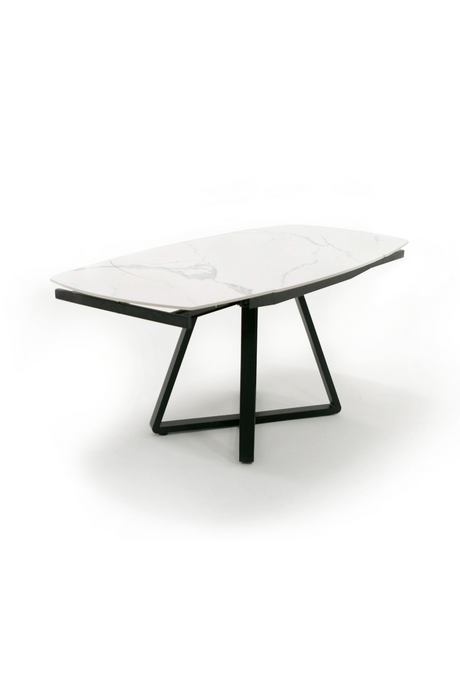 White Ceramic Extendable Dining Table | OROA Modern Cofrey | Oroa.com