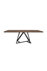Wooden Top Industrial Dining Table | OROA Modern Keanna | Oroa.com