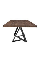 Wooden Top Industrial Dining Table | OROA Modern Keanna | Oroa.com