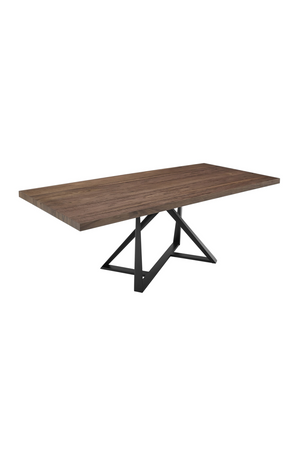 Wooden Top Industrial Dining Table | OROA Modern Keanna | Oroa.com