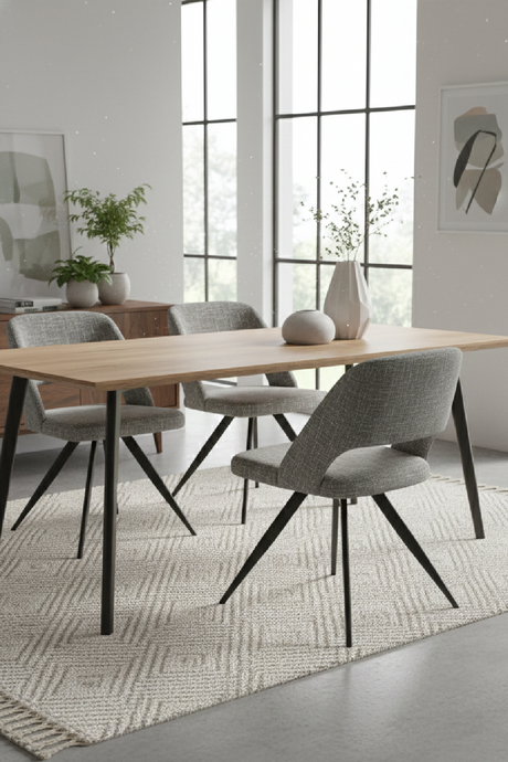 Cutout-Back Gray Dining Chairs (2) | OROA Modern Palmer | Oroa.com