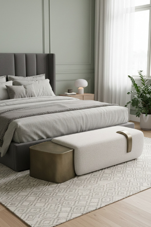 White Bench with Tray Table | OROA Modern Rainier | Oroa.com