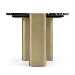 Black Marble End Table – Quest – front view