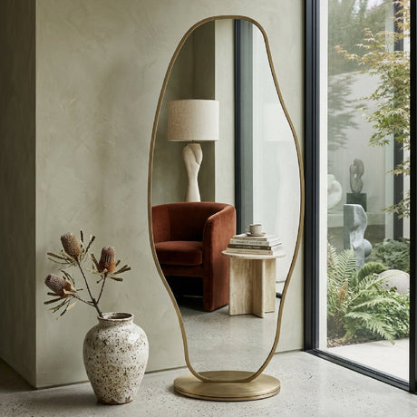   Antique Brass Freestanding Mirror | Oroa.com
