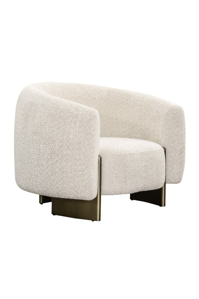 Beige Curved Accent Chair | OROA Modern Thrive | Oroa.com