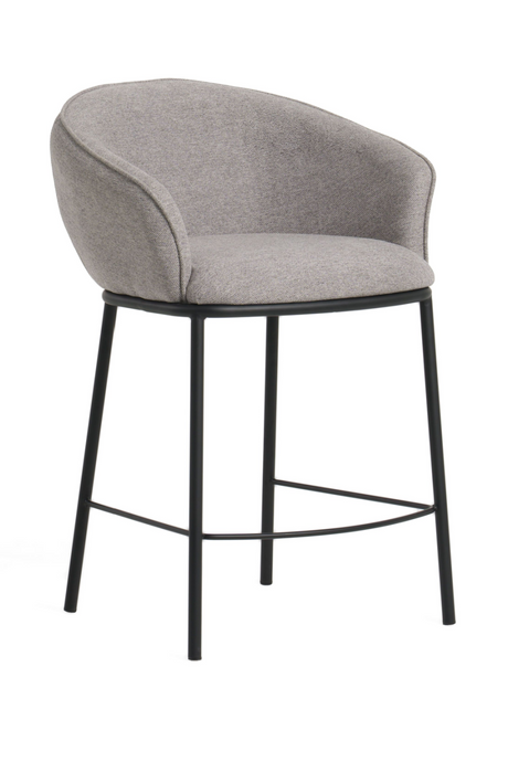 Gray Curved Counter Stool | OROA Modern Rumi | Oroa.com