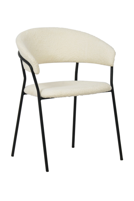   White Curved Dining Chairs (2) | Oroa.com
