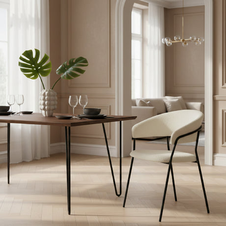   White Curved Dining Chairs (2) | Oroa.com