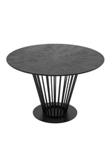 Black Oak Round Dining Table | OROA Modern Conroy | Oroa.com