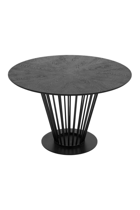 Black Oak Round Dining Table | OROA Modern Conroy | Oroa.com