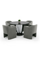 Black Oak Round Dining Table | OROA Modern Conroy | Oroa.com