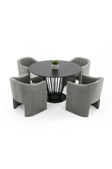 Black Oak Round Dining Table | OROA Modern Conroy | Oroa.com