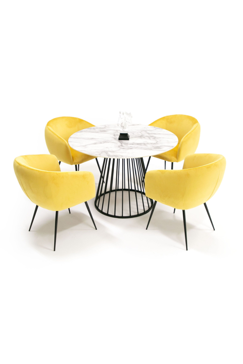 White Marble Round Dining Table | OROA Modern Holly | Oroa.com