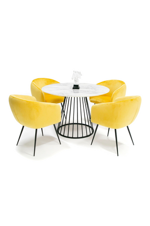 White Marble Round Dining Table | OROA Modern Holly | Oroa.com