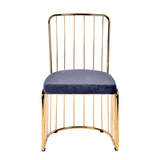 Gold Chrome Framed Dining Chairs (2) | OROA Modern Holly