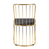 Gold Chrome Framed Dining Chairs (2) | OROA Modern Holly