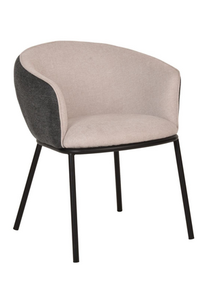 Two-Toned Curved Dining Armchair | OROA Modern Nillie | Oroa.com