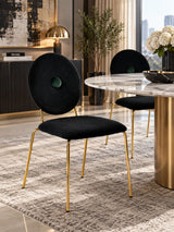 Black Velvet Dining Chair | OROA Modern Justine