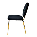 Black Velvet Dining Chair | OROA Modern Justine