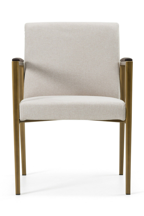 Brass Framed White Dining Chair | OROA Modern Sanders | Oroa.com