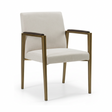 Brass Framed White Dining Chair | OROA Modern Sanders | Oroa.com