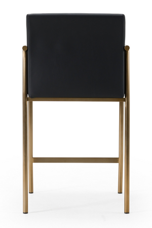 Black Vegan Leather Counter Chair | OROA Modern Custer | Oroa.com