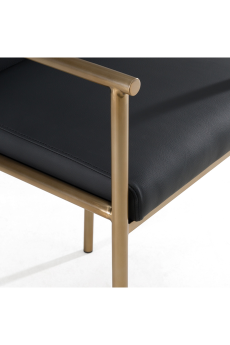 Black Vegan Leather Counter Chair | OROA Modern Custer | Oroa.com