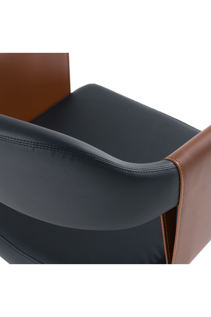 Black Vegan Leather Dining Chair | OROA Modern Jensen | Oroa.com