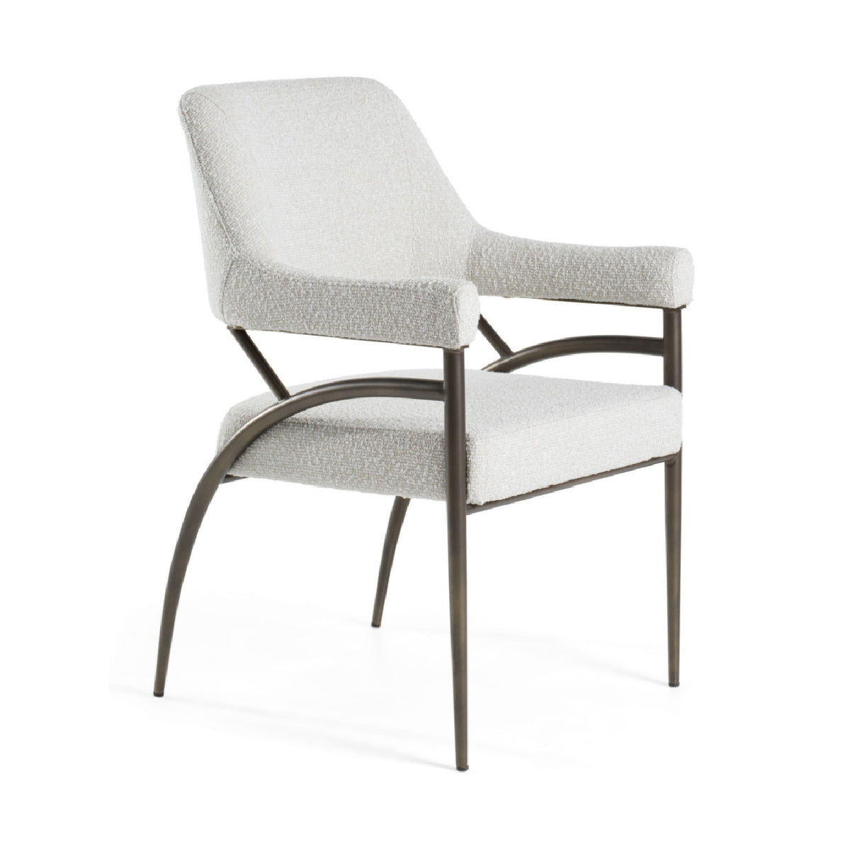 Bronze Framed White Dining Chair | OROA Modern Betty