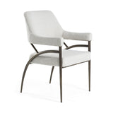 Bronze Framed White Dining Chair | OROA Modern Betty