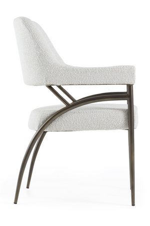 Bronze Framed White Dining Chair | OROA Modern Betty | Oroa.com