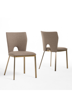Beige Cutout-Back Dining Chairs (2) | OROA Modern Burton | Oroa.com