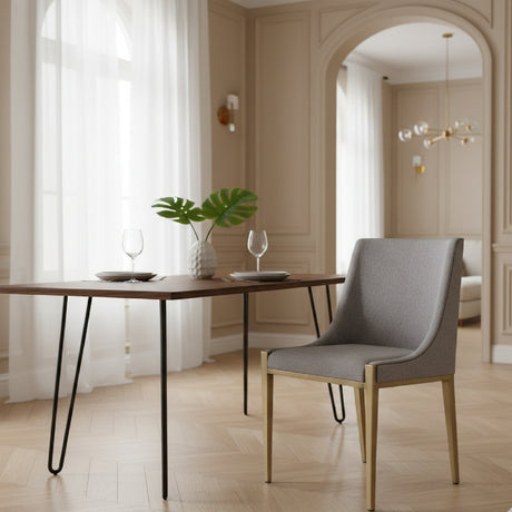   Gray Upholstered Dining Chair | Oroa.com