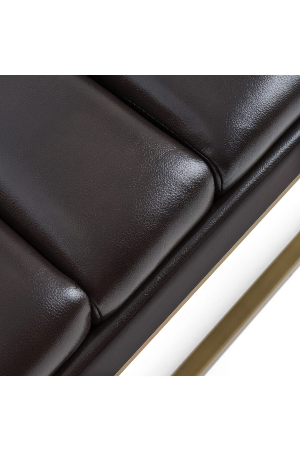 Brown Vegan Leather Dining Bench | OROA Modern Bridger | Oroa.com