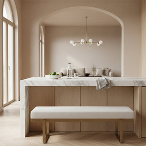   White Upholstered Dining Bench | Oroa.com