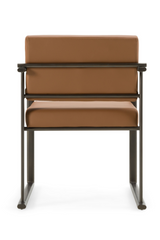Brown Vegan Leather Dining Chair | OROA Modern Atlan | Oroa.com