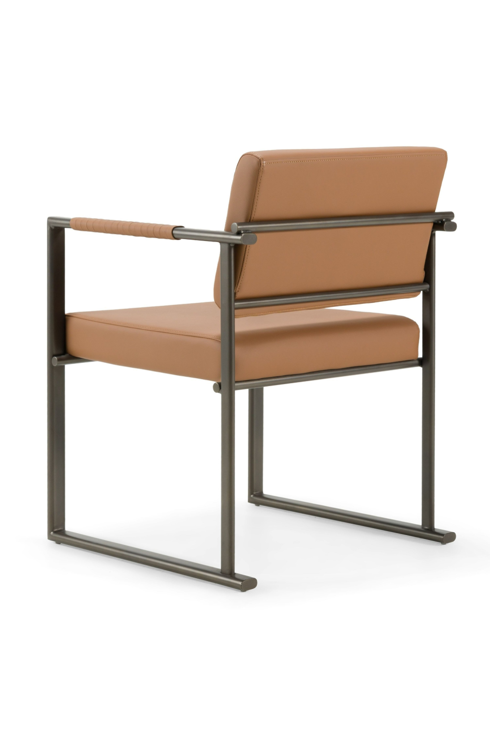 Brown Vegan Leather Dining Chair | OROA Modern Atlan | Oroa.com