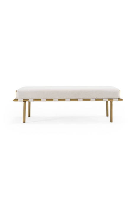 Beige Fabric Dining Bench | OROA Modern Hathaway | Oroa.com