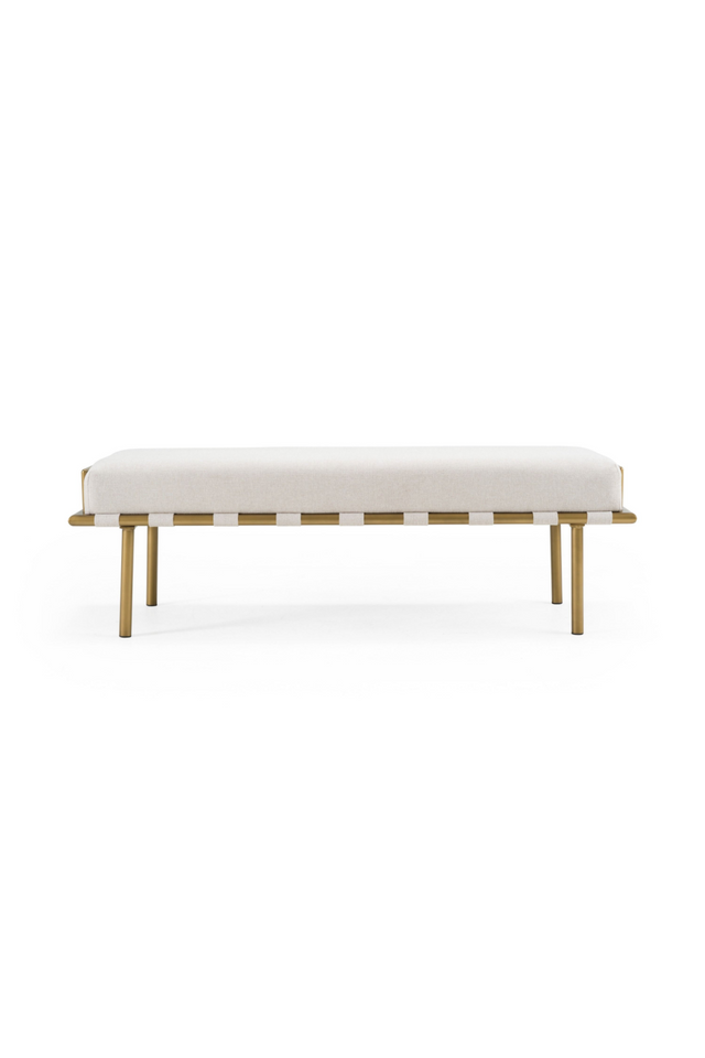 Beige Fabric Dining Bench | OROA Modern Hathaway | Oroa.com