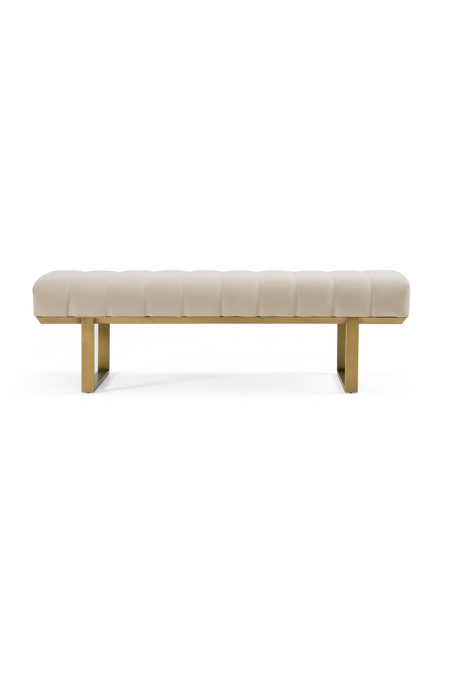 Beige Channeled Dining Bench | OROA Modern Robles | Oroa.com