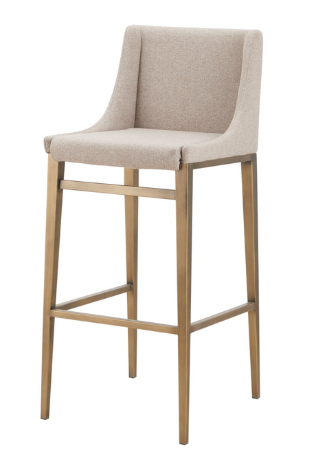Beige Sloped-Arm Bar Stools (2) | OROA Modern Mimi | Oroa.com