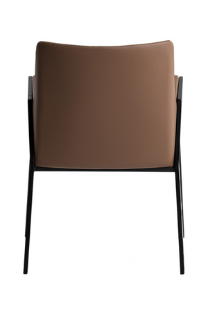 Brown Vegan Leather Dining Chair | OROA Modern Leshay | Oroa.com
