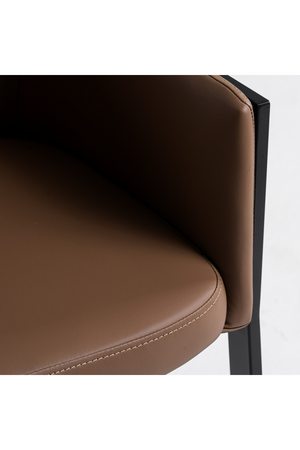 Brown Vegan Leather Dining Chair | OROA Modern Leshay | Oroa.com
